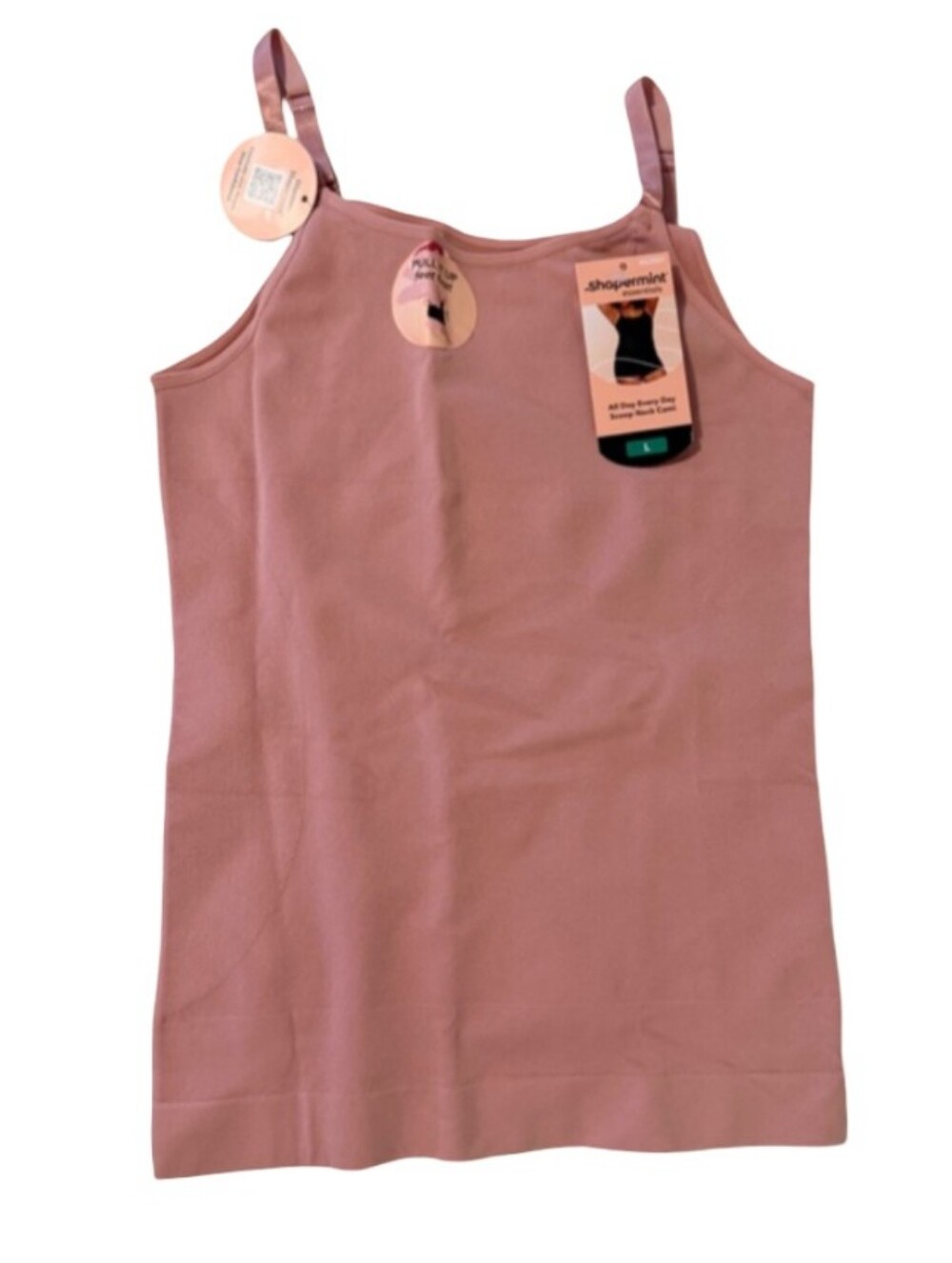 Shapermint Scoop Neck Camisole Shapewear Rose Size L